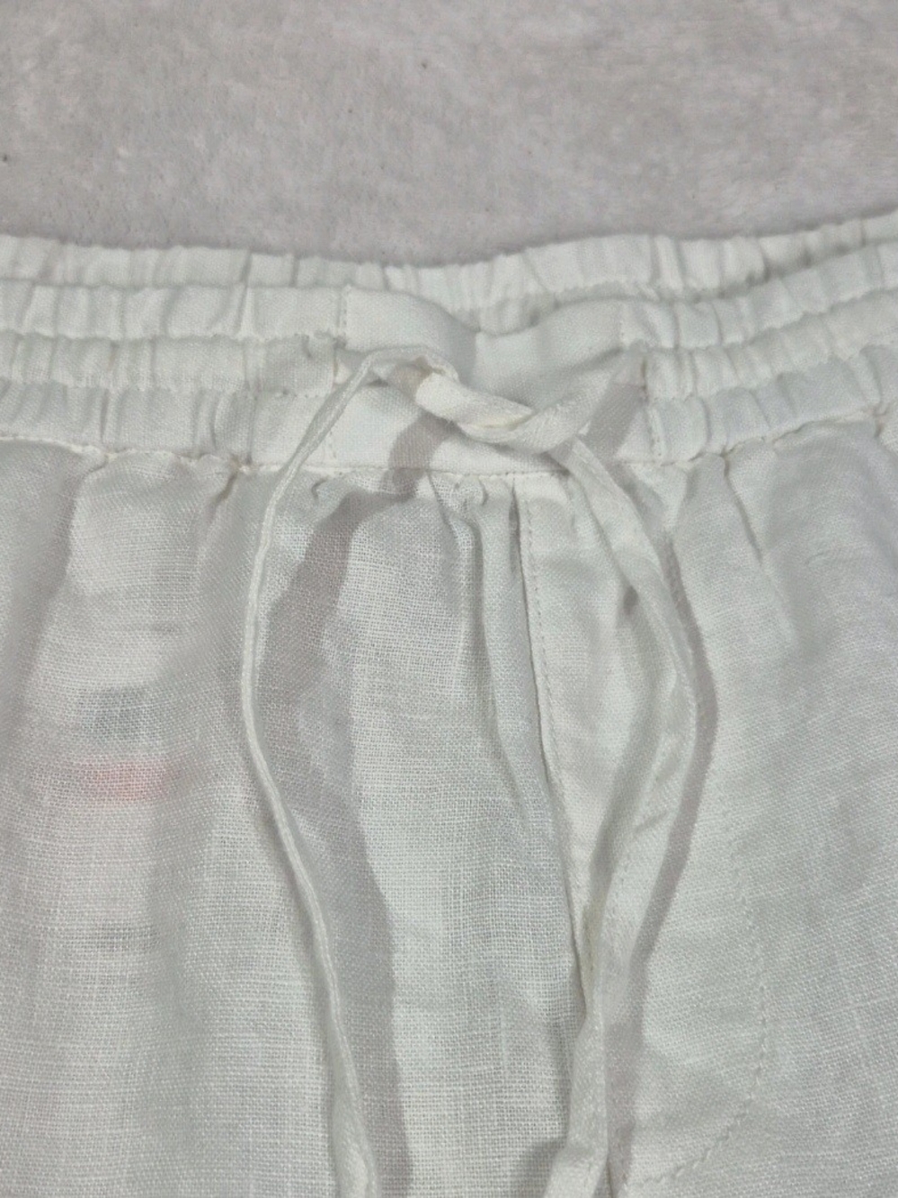 Tommy Bahama Linen Shorts Womens Size L Large Two Palms High-Rise White 65 - Picture 3 of 12